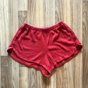 Brandy Melville red jersey shorts size OS / XS